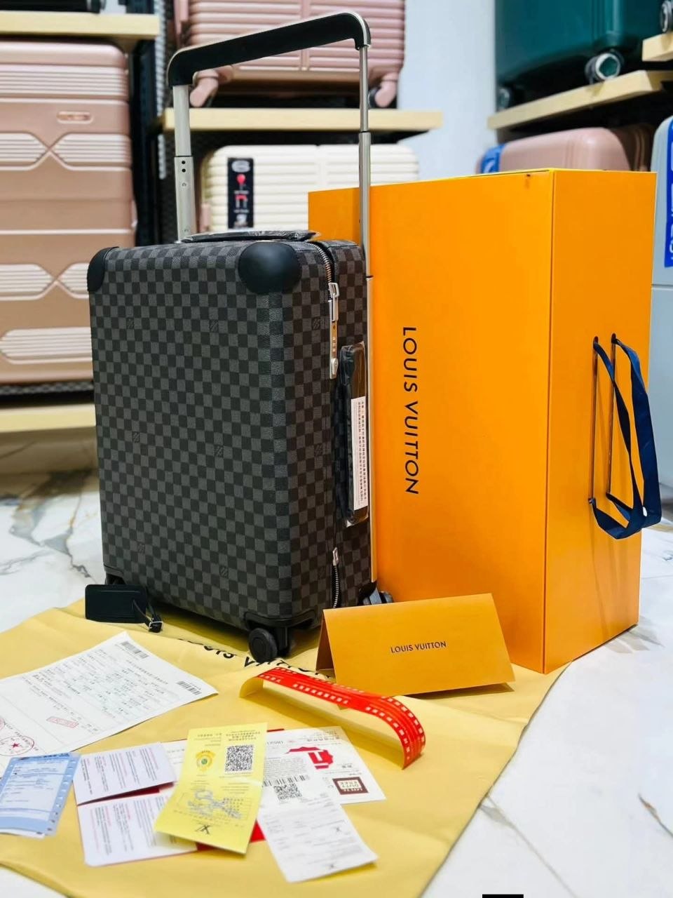 Valise Damier Graphite